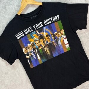 Doctor Who Ripple Junction Who Was Your‎ Doctor? Graphic T-Shirt Black Size M
